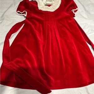 Edgehill Collection Red Velvet Kids Dress
